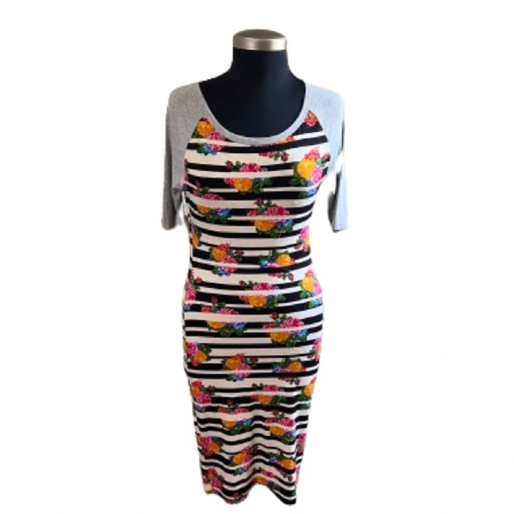 LuLaRoe Julia Raglan Dress Size XS